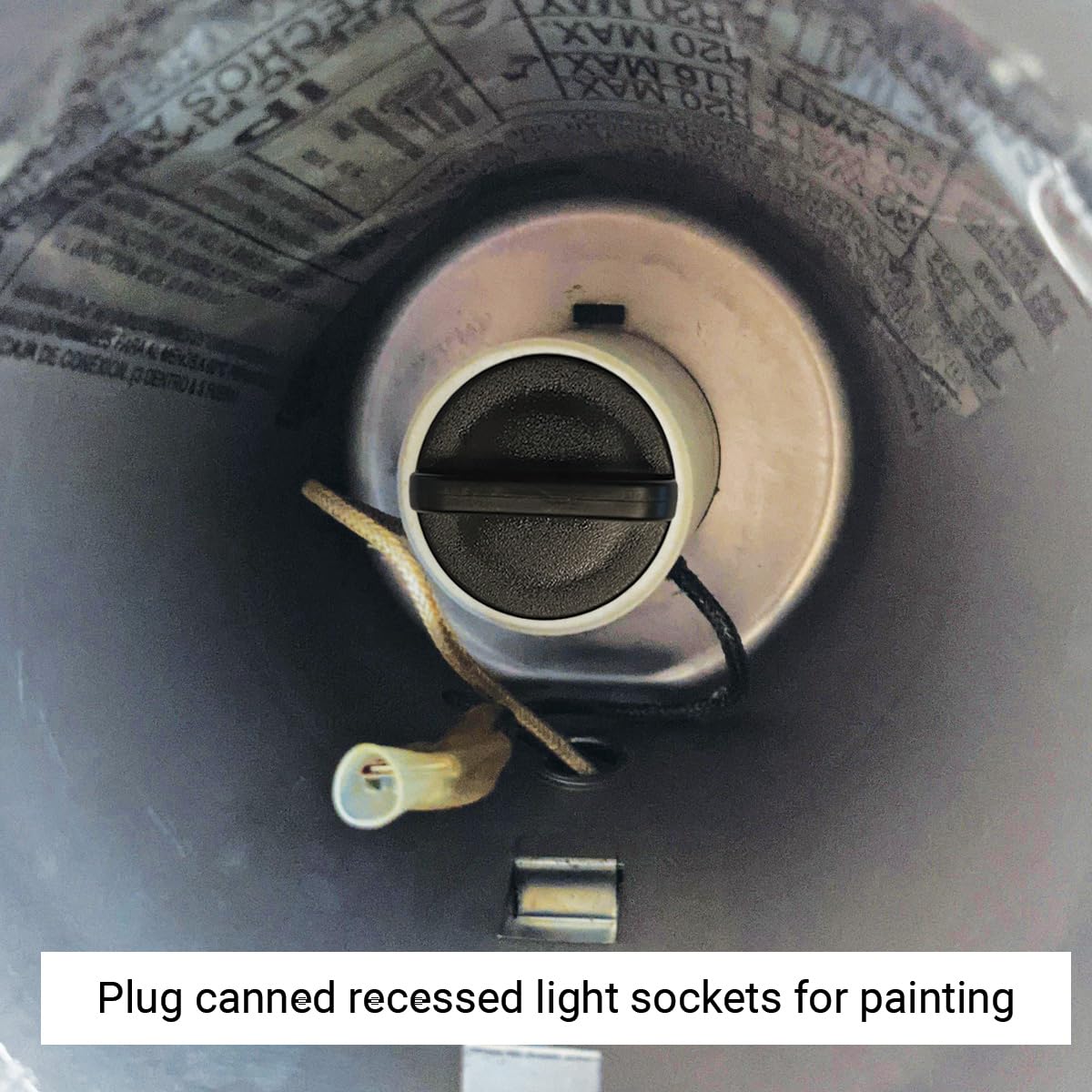 Light Socket Safety Cap Plugs for String Lights, Improved Design, Recessed and Standard Light Sockets (5)