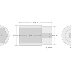 TEKTON 1/2 Inch Drive x 1-1/2 Inch Deep 6-Point Impact Socket | SID23038