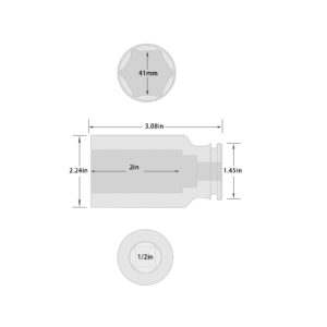 ZOYAKKI 1/2" Drive x 41 mm Deep 6 PT Impact Socket, CR-MO, 1/2-inch Drive 6 Point Axle Nut Socket for Easy Removal of Axle Shaft Nuts (41MM)