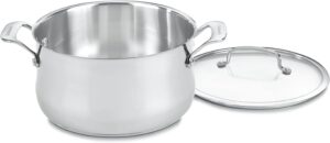 cuisinart contour stainless 6-quart saucepot with glass cover