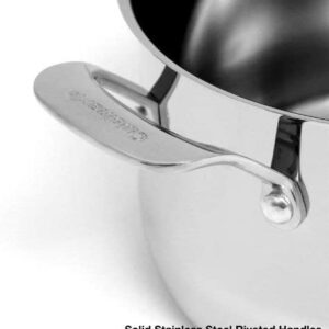 Cuisinart Contour Stainless 6-Quart Saucepot with Glass Cover