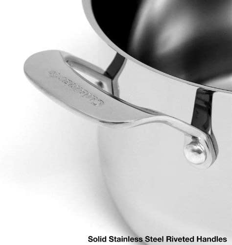 Cuisinart Contour Stainless 6-Quart Saucepot with Glass Cover