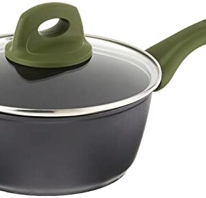 Bialetti Simply Italian Nonstick Covered Sauce Pan, 1.9 quart, Multicolored