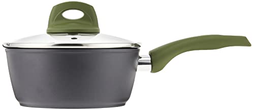 Bialetti Simply Italian Nonstick Covered Sauce Pan, 1.9 quart, Multicolored