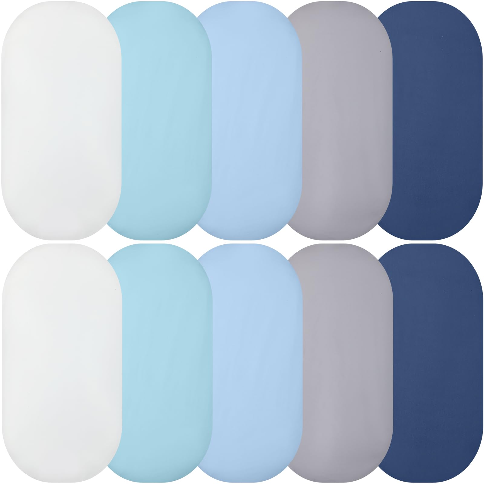 Preboun 10 Pack Bassinet Sheet for Baby Boys Girls Soft Cradle Sheets Microfiber Baby Bassinet Sheets Fit for Most Oval, Hourglass and Rectangular Mattress