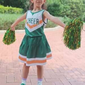 KAKALVER cheerleader costume for girls cheerleader outfit for Halloween Dress Up Cheerleader Gifts