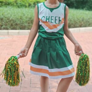 KAKALVER cheerleader costume for girls cheerleader outfit for Halloween Dress Up Cheerleader Gifts