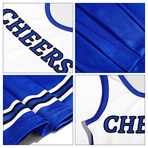 Girls Cheerleader Costume Outfit Set Fancy Dress for Halloween Party Birthday (7 to 8 years old)