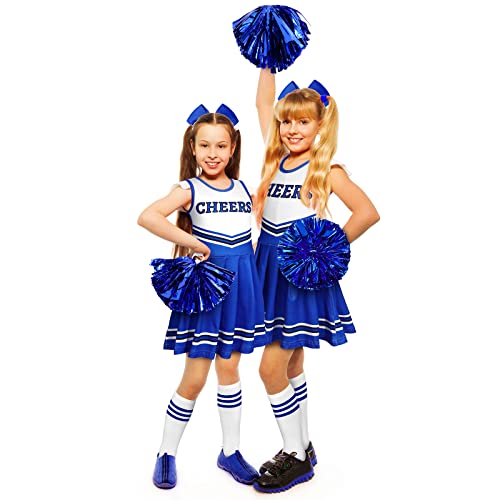 Girls Cheerleader Costume Outfit Set Fancy Dress for Halloween Party Birthday (7 to 8 years old)