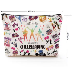 Cheer Stuff Cheerleader Cheer Bag Funny Cheerleader Gifts Cheerleading Girls Gift Christmas Birthday Gifts for Women Her Female Girls Cheer Team Merchandise - Peace Love Cheerleading