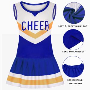 Gukuu&co Cheerleading Costume for Girls Cheer Uniform Outfit for Halloween Cosplay Dress Up Sports Birthday Gifts