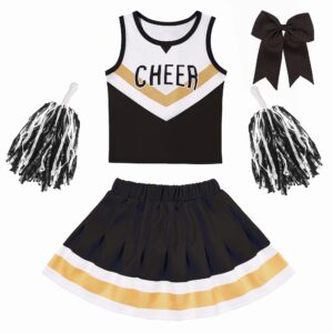 SCYPRUTH Cheerleader Costume for Girls Cheerleader Outfit for Cheerleading Dress Up Halloween Cheerleader Gifts