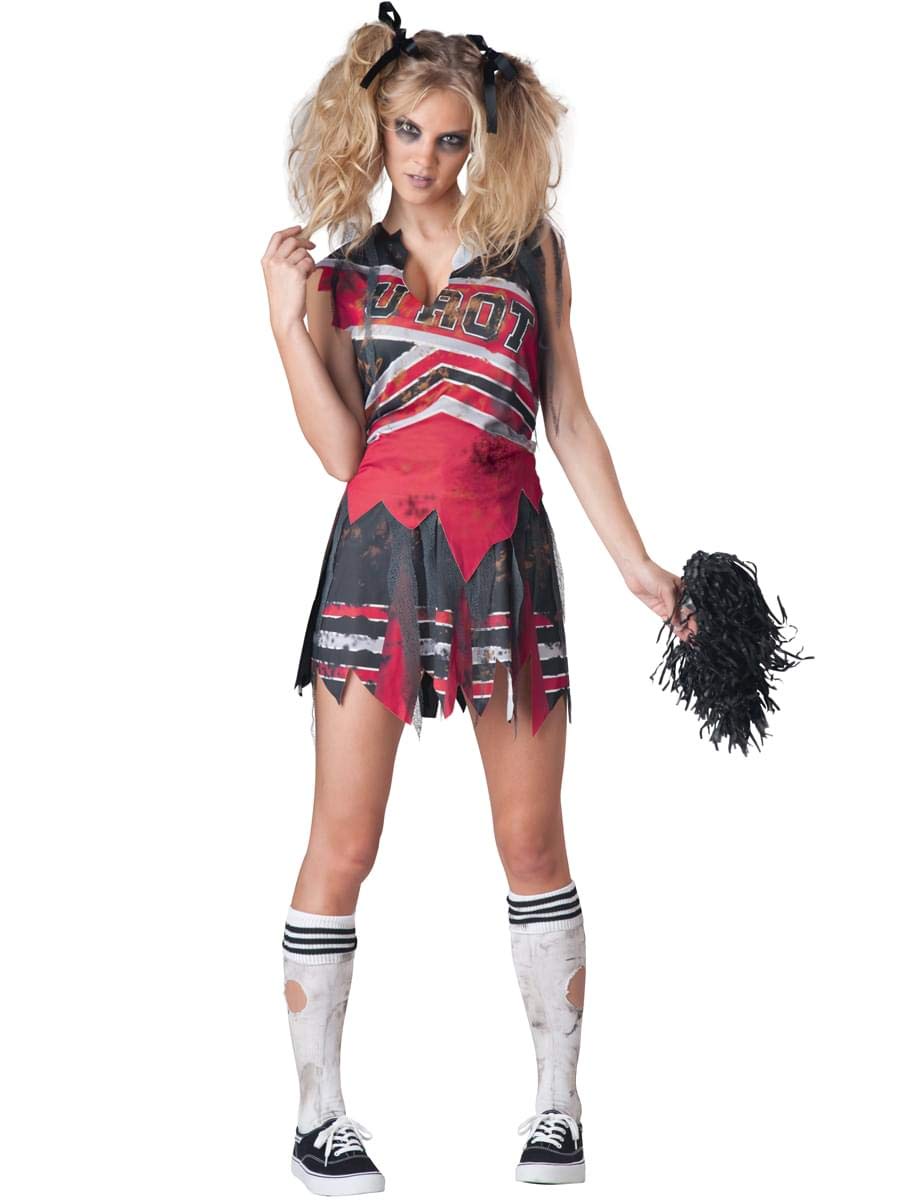 Fun World Women Costumes Spiritless Cheerleader adult sized costumes, Red/Grey, Small US