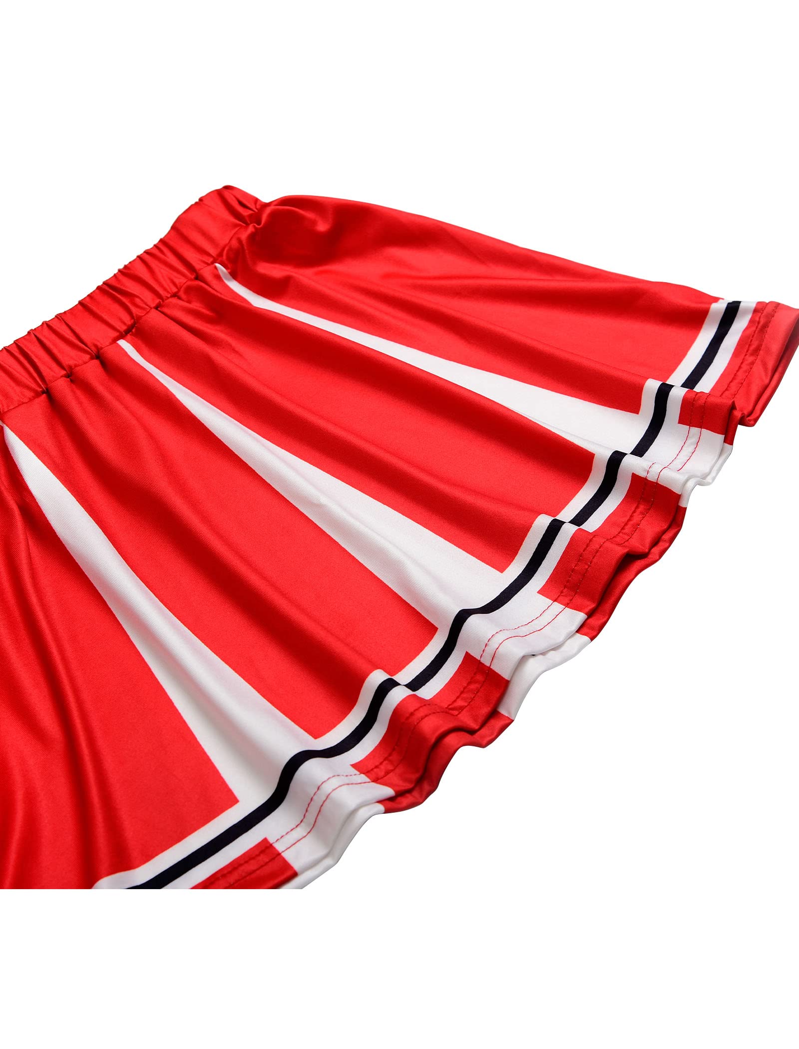 knemmy Cheerleader Costume for Girls Cheerleading Outfit Cheer Leader Dress for Halloween Party (Red, 4T(120))