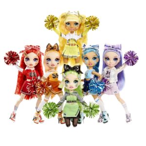 Rainbow High Cheer Ruby Anderson – Red Cheerleader Fashion Doll with 2 Pom Poms and Doll Accessories, Great Gift for Kids 6-12 Years Old