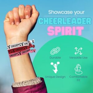 Sportybella Multicolored Cheer Hair Ties- Hair Accessories For Girls, Women, Teens & Grils. No Crease, No Tug Elastic Hair Ties Set. Ponytail Holders for Cheerleaders, Cheer Teams & Coaches, 8pcs.