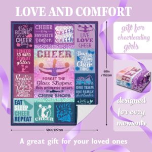 Gevuto Cheerleader Gifts Blanket 50"x60" - Cheer Gifts for Cheerleaders - Cheerleading Gifts Throw - Gifts for Cheerleaders - Cheerleading Gift Ideas -Cheer Coach Gift -Cheer Blankets for Girls Teens