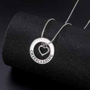 TEAMER Love Cheerleading Pendant Cheer Cheerleader Necklace Sprots Jewelry for Women Female