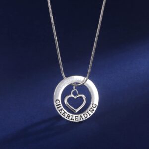 TEAMER Love Cheerleading Pendant Cheer Cheerleader Necklace Sprots Jewelry for Women Female