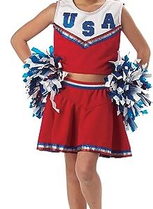 California Costumes Patriotic Cheerleader Child Costume, Medium, Red