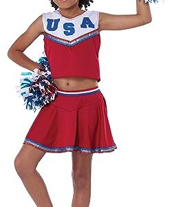 California Costumes Patriotic Cheerleader Child Costume, Medium, Red