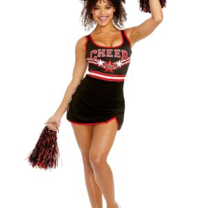 Dreamgirl Adult Cheerleader Costume, Womens Cheer Team USA Halloween Costume - Medium