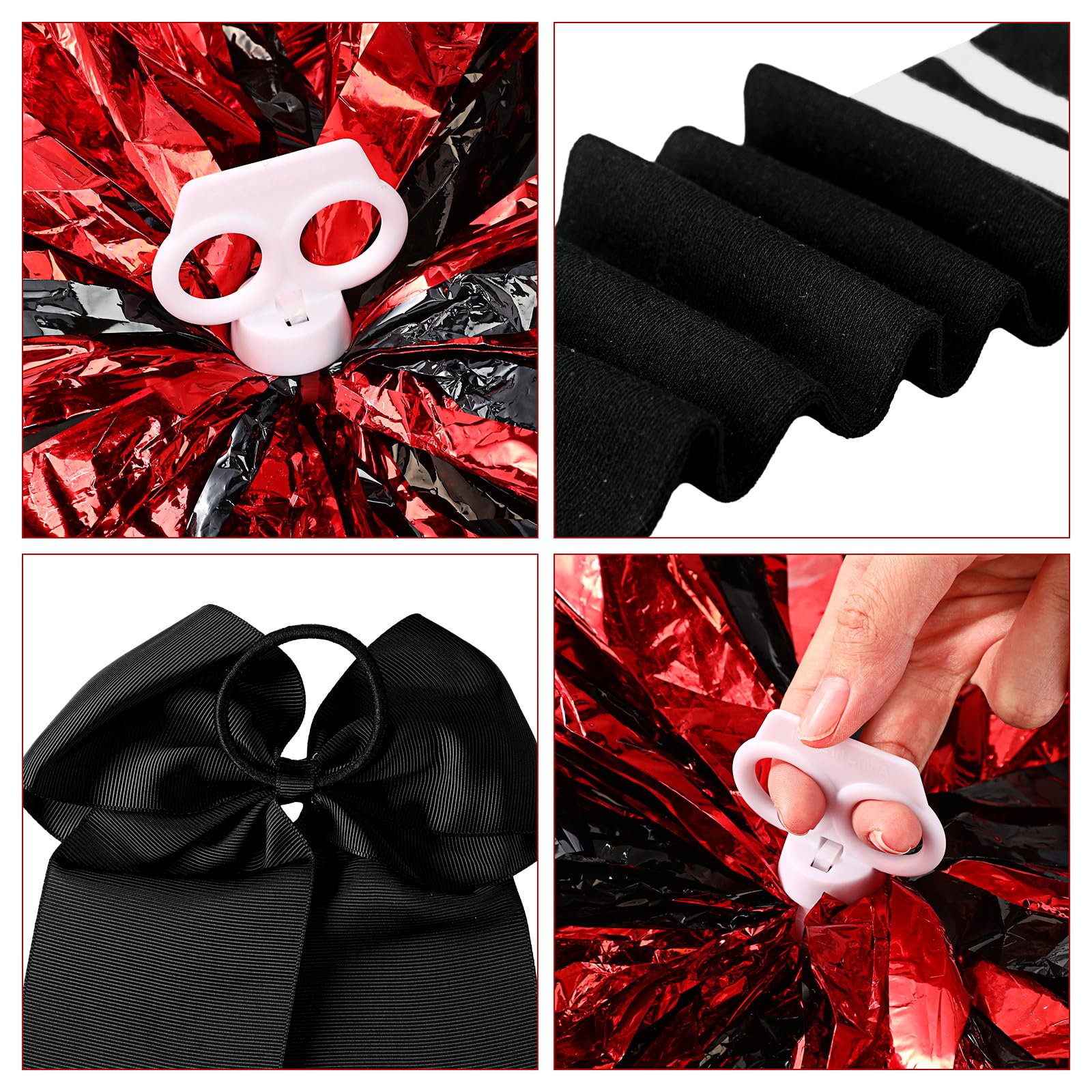 Liitrsh Cheerleader Costume Girls Cheerleading Halloween Cosplay Scary Outfit Bloody Dress Accessories for Party (Fearleader,7-8 Years)