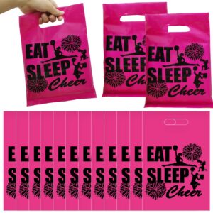 pibipaid 50pcs cheer party favors plastic goodie bags - cheerleading party supplies decorations gift bags for cheer team and cheerleaders