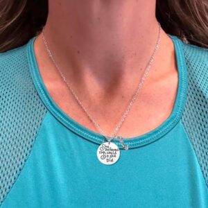 Sportybella Cheer Necklace for Girls - Cheer She Believed She Could So She Did Cheerleading Jewelry, Gift For Cheerleaders, Cheer Necklaces for Cheerleader