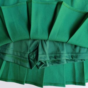 TONCHENGSD Women's High Waist Pleated Mini Skirt Skater Tennis Skirt (Dark Green, M)