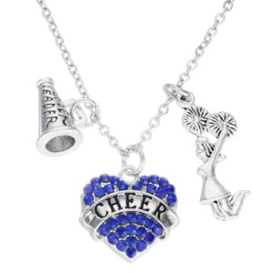 HUTIMY Cheerleader Necklace for Girls Teen Little Girls Charm Jewelry for Cheer Coach Cheerleader Necklaces