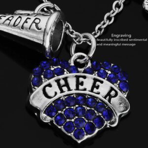 HUTIMY Cheerleader Necklace for Girls Teen Little Girls Charm Jewelry for Cheer Coach Cheerleader Necklaces