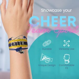 Cheer Charm Bracelet- Girls Infinity Love Adjustable Cheerleading Jewelry in Team Colors - Gift For Cheerleader