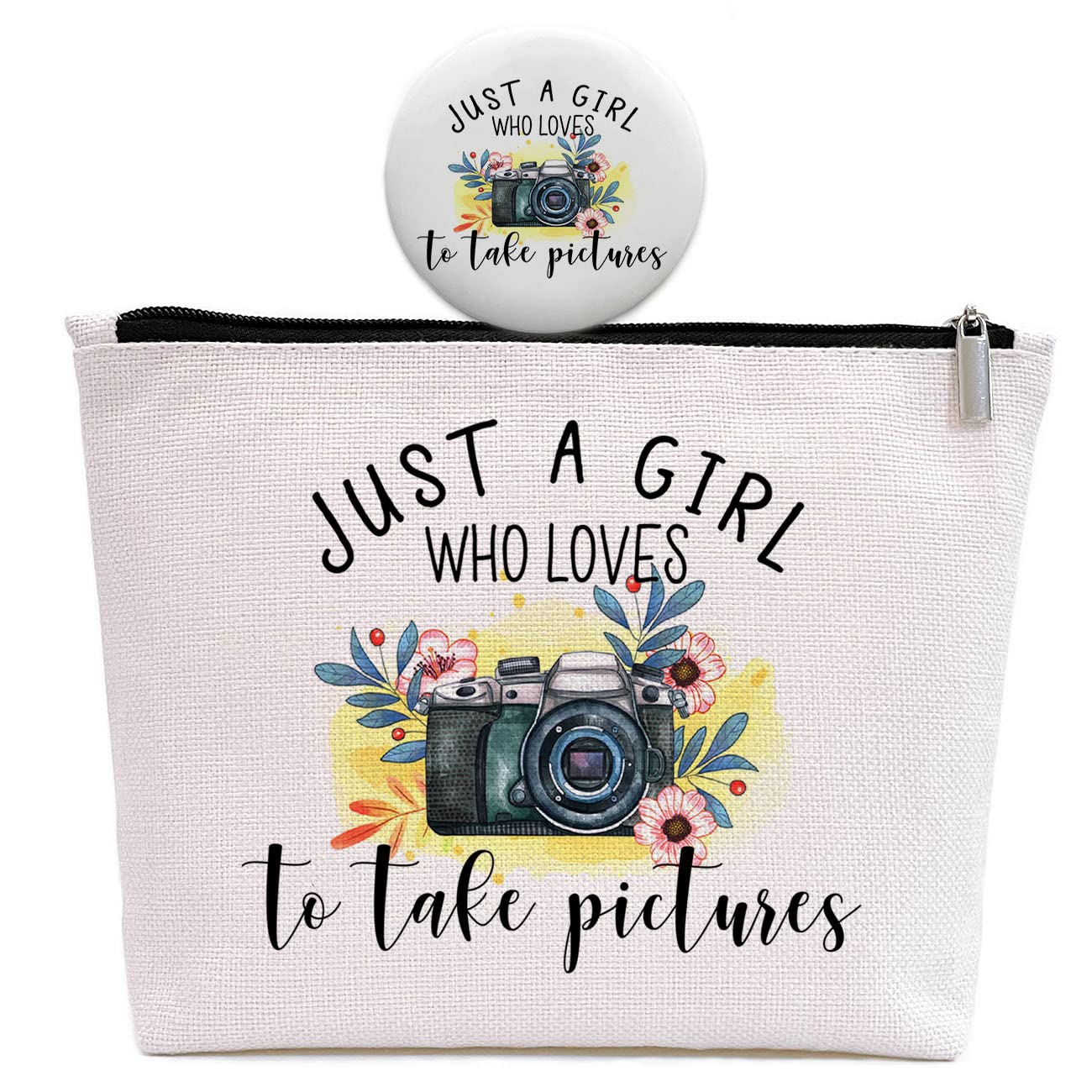 GevGuxLuo Photographers Gifts, Birthday Gift for Best Friend Sister, Photography Camera Accessories, Photo Lovers Makeup Bag Zipper Purse, Photography Gifts Who Loves to Take Pictures Makeup Bag