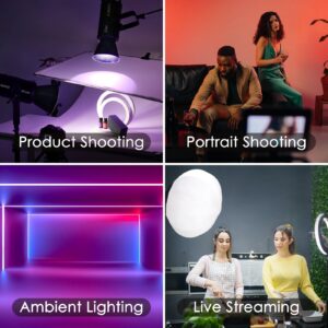 Tolifo X-180 RGB LED Video Light with 2.4G/APP Control, 180W RGB COB Continuous Output Lighting Bowens Mount 22766Lux/1m 2700K-6500K CRI 97+ TLCI 98+ for Photography Studio Video Recording