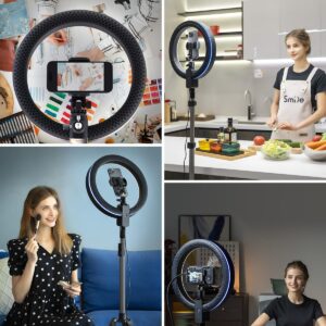 Viozon 12'' Ring Light with Extendable 79'' Tripod, Compatible with 3.5-6.7'' Phone &DSLR,Remote Control,Dimmable LED Selfie Circle Lights for YouTube/Tiktok/Photography/Zoom Meeting