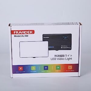 FRANDEK Portable Light for Photography, 4000mAh Rechargeable RGB On-Camera Video Lights 360°Full Color, LED Soft Video Conference Lighting Dimmable 2500K-9000K, Selfie Lighting for Live Streaming