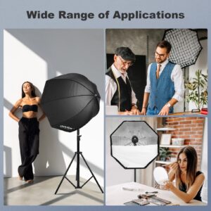 Godox 47.3" / 120cm Octagon Reflective Umbrella Silver with Carrying Bag Portable Octabox for Studio Photography Flash Speed Light