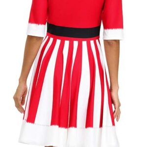 Ainuno Christmas Dresses for Women 2023 Holiday Red Santa Claus Ugly Dress Casual Cute Xmas Costumes,XXL