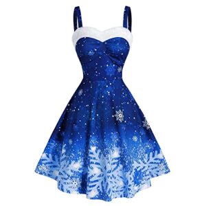 narhbrg plus size womens vintage dress christmas long sleeve high low dresses cocktail holiday party dress cosplay outfits