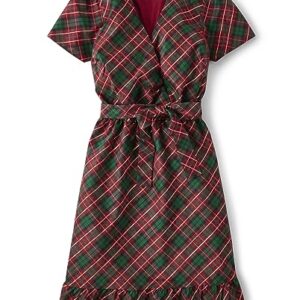 Gymboree,Short Sleeve Plaid Fall Dressy Dress,Red Christmas,Medium