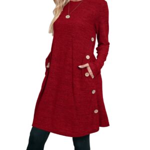 Sweater Dress Ugly Christmas Sweater Dress Womens Dresses Long Sleeve Red XL