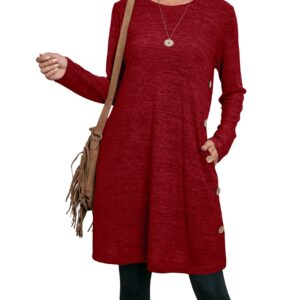 Sweater Dress Ugly Christmas Sweater Dress Womens Dresses Long Sleeve Red XL