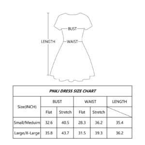 PNKJ Womens Christmas Dresses Short Sleeve Casual A-Line Flared Xmas Party Mini Dress,L/XL,Christmas Lights