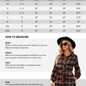 Blooming Jelly Womens Plaid Dresses Flannel Fall Long Sleeve Dresses Christmas Dress Winter Dresses for Women 2023(Large,Red Plaid)