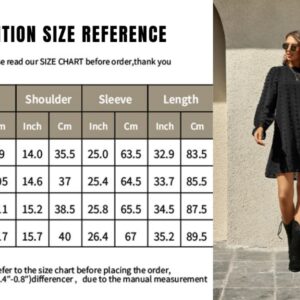 FAMITION Womens Dresses Long Sleeve: Casual Comfortable Green Dress Swiss Dot Wedding Gust Fall Flowy Chiffon Mini Dress for Women XL