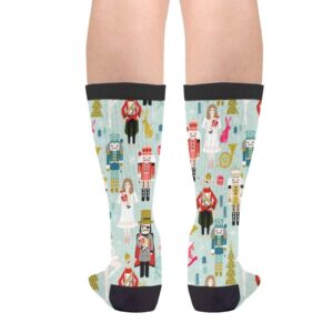 HYEECR Nutcracker Christmas Ballet Casual Socks Funny Novelty Crew Tube Socks Dress Socks For Men Women