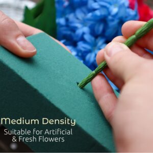 FLOFARE Pack of 3 Floral Foam Blocks Each (5.5"L x 3.1"W x 1.7"H) Green Wet & Dry Flower Foam for Fresh & Artificial Flower Arrangement, Plant Foam, Florist Supplies for DIYs, Arts, Crafts & Weddings