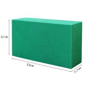 FLOFARE Pack of 3 Floral Foam Blocks Each (5.5"L x 3.1"W x 1.7"H) Green Wet & Dry Flower Foam for Fresh & Artificial Flower Arrangement, Plant Foam, Florist Supplies for DIYs, Arts, Crafts & Weddings