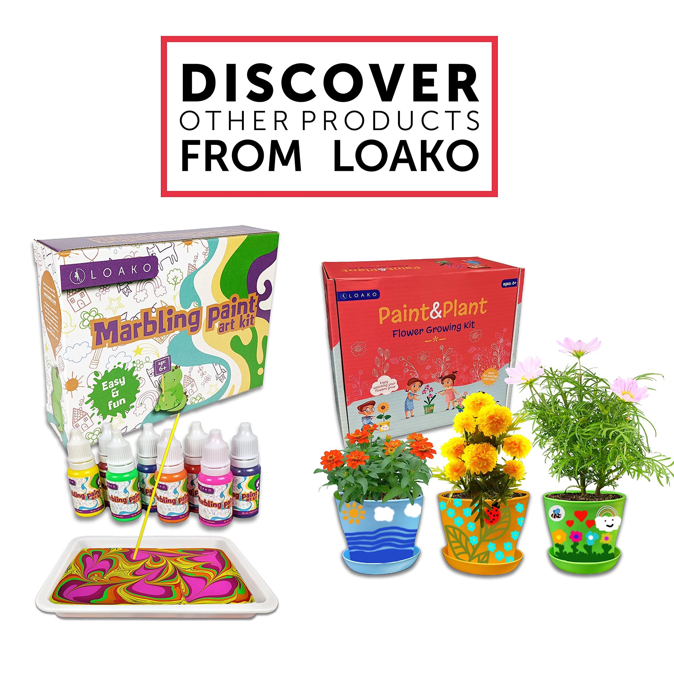 Paint and Plant Flower Growing Kit for Kids - Kids Gardening Set Gifts for Girls and Boys Ages 6-12 Year Old- Arts and Crafts for Girls and Boys - Grow Your Own Flowers - Paint and Grow Craft Kit